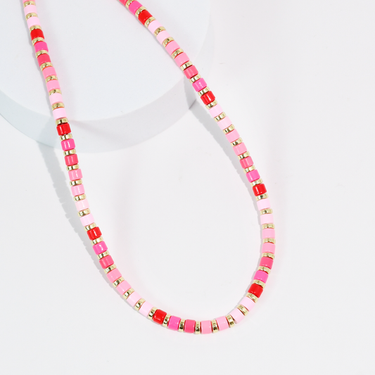 Pinks Tile Necklace