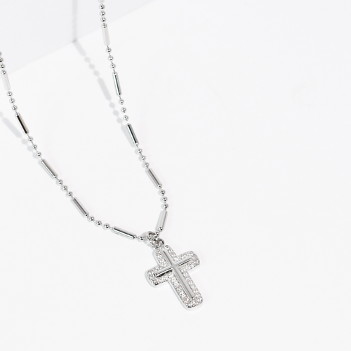 Promise Cross Silver Necklace