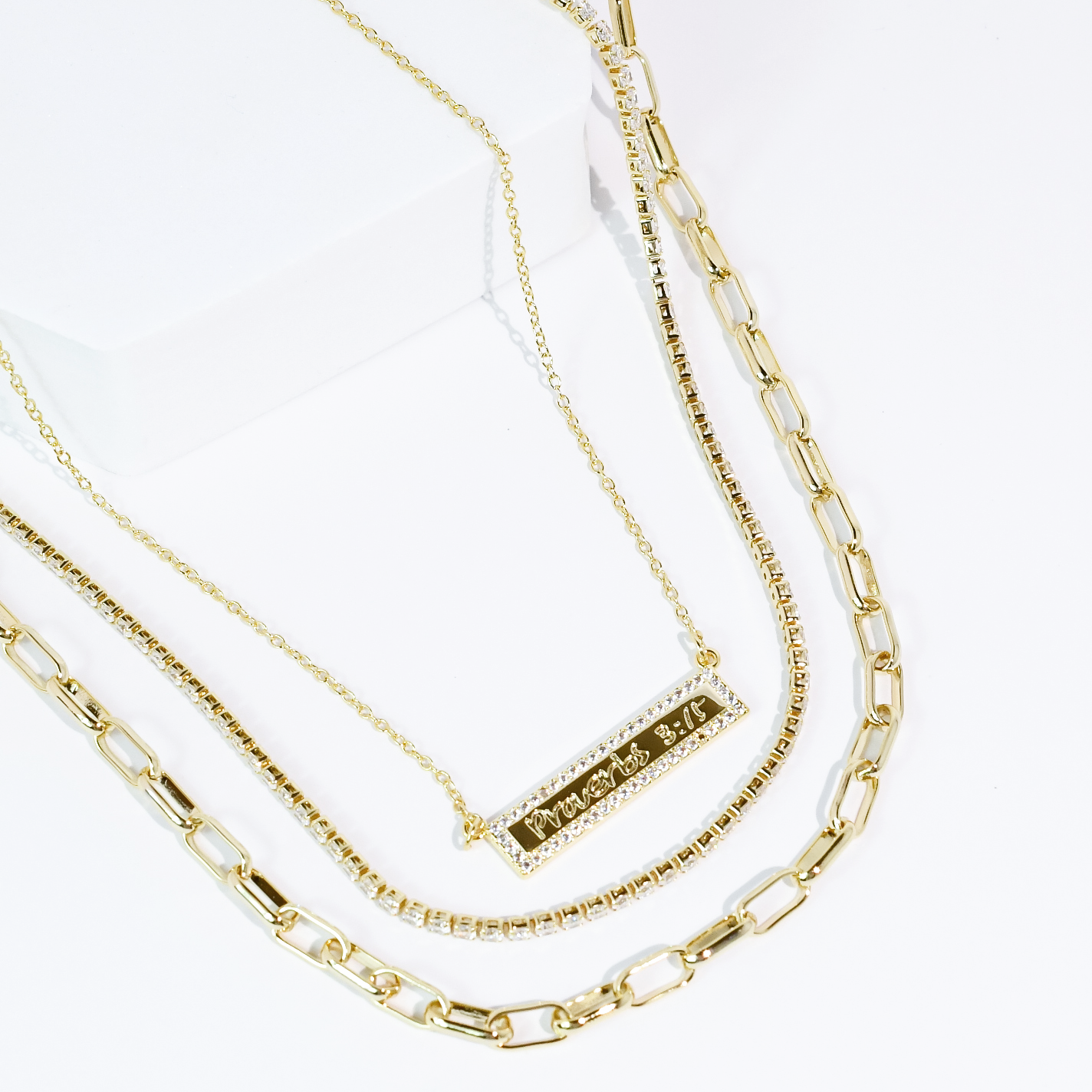 Proverbs 3:15 Layered Necklace