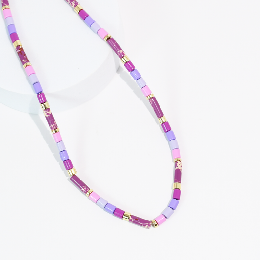 Purple Tile Necklace