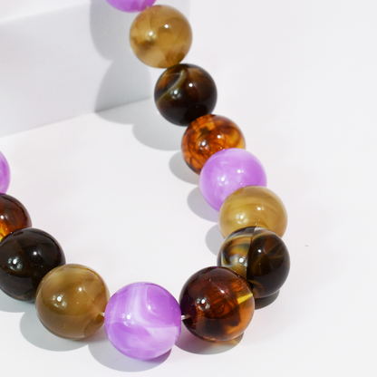 Purple & Amber Necklace