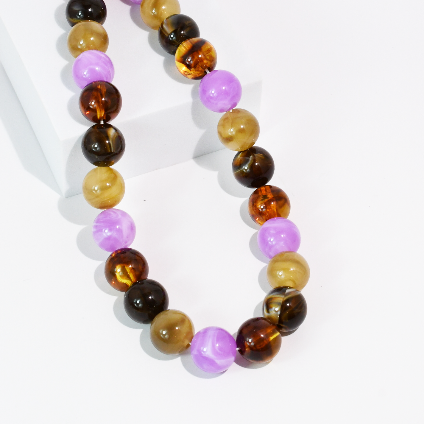 Purple & Amber Necklace