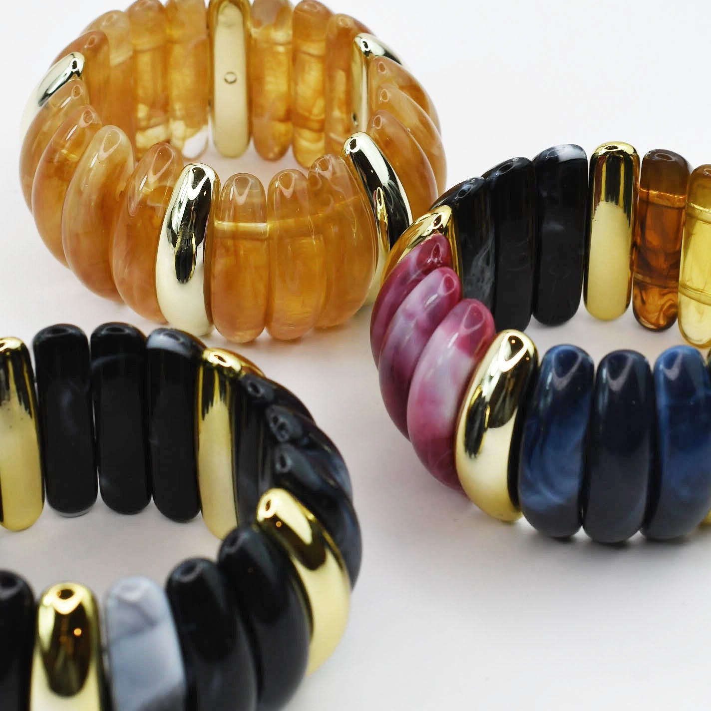 colorful gemstone jewelry, beaded fashion bracelet, gold or silver tone accessory, handcrafted beaded piece, trendy boho chic jewelry, vibrant statement wristwear, artisan handmade design, everyday stackable accessory, fashion jewelry for women, premium jewelry gift idea, boutique style wristwear, elevated modern jewelry