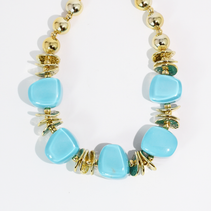 Radiant Loop Turquoise Necklace