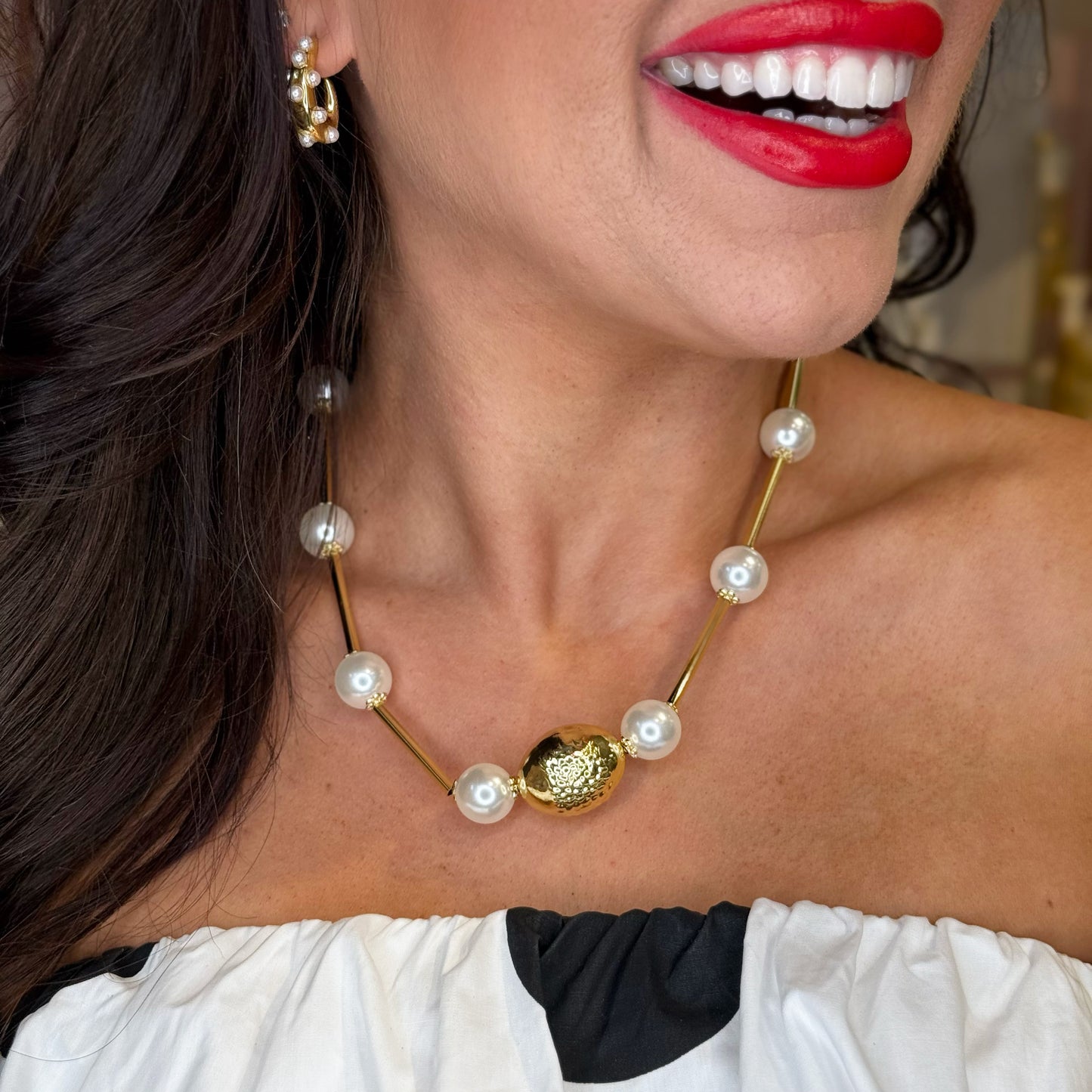 dainty gold necklace, layered design, boutique wholesale, womens accessories, statement piece, trendy style, waterproof, hypoallergenic, tarnish free