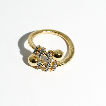 hypoallergenic ring, waterproof ring, tarnish free jewelry, boutique wholesale jewelry, dainty gold ring, gemstone statement ring, sparkly cubic zirconia ring, high quality jewelry gifts, elegant gold plated ring, trendy fashion ring, pastel gemstone ring