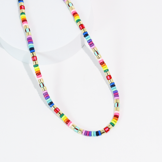 Rainbow Tile Necklace