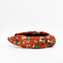 Load image into Gallery viewer, Red Holiday Knot Headband U68
