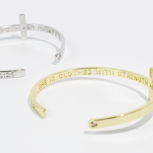 She is Clothed with Strength and Dignity Bangle
