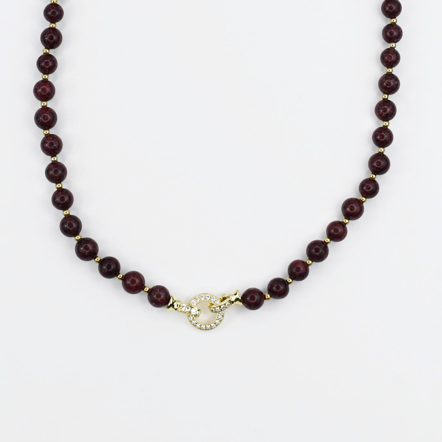 Colorful charms gold necklace featuring gemstone details, layered jewelry design, trendy accessory for women’s jewelry collections, boutique wholesale fashion necklace that is hypoallergenic, tarnish free, and waterproof jewelry with a cute aesthetic statement style