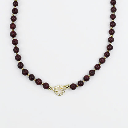 Colorful charms gold necklace featuring gemstone details, layered jewelry design, trendy accessory for women’s jewelry collections, boutique wholesale fashion necklace that is hypoallergenic, tarnish free, and waterproof jewelry with a cute aesthetic statement style