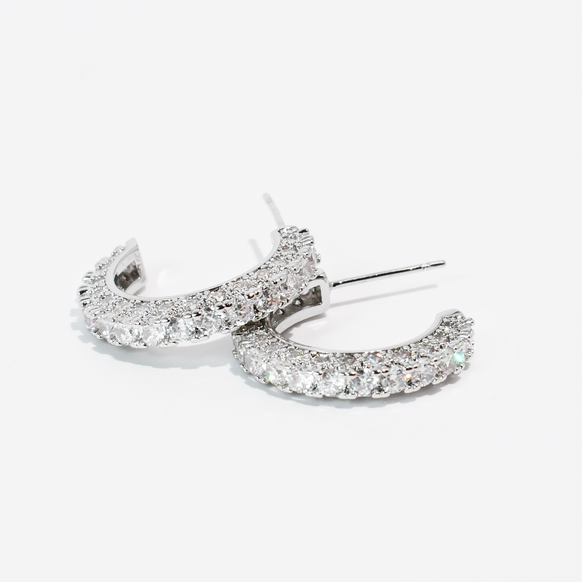 Shine On Silver Hoop