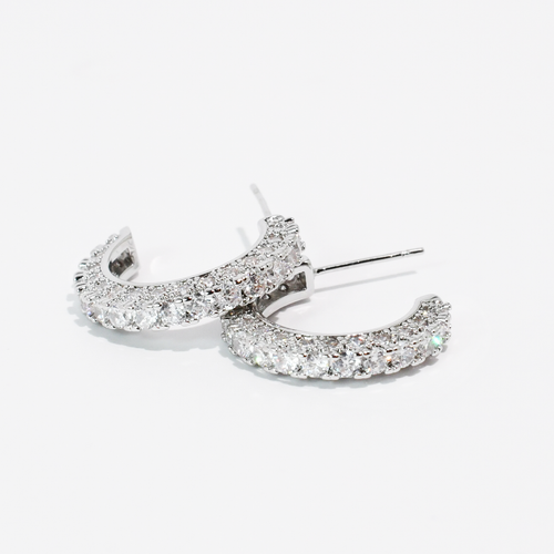 Shine On Silver Hoop