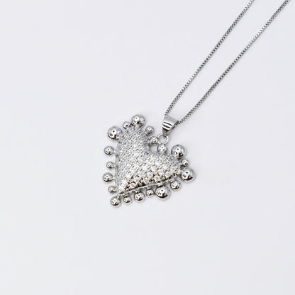 Shining Love Necklace Silver