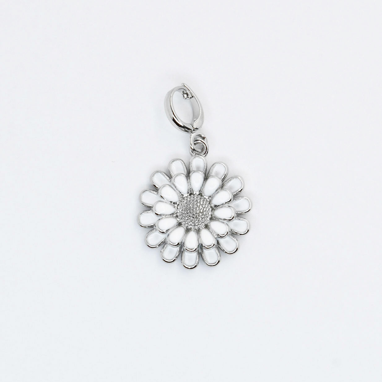 Silver Daisy Flower Charm