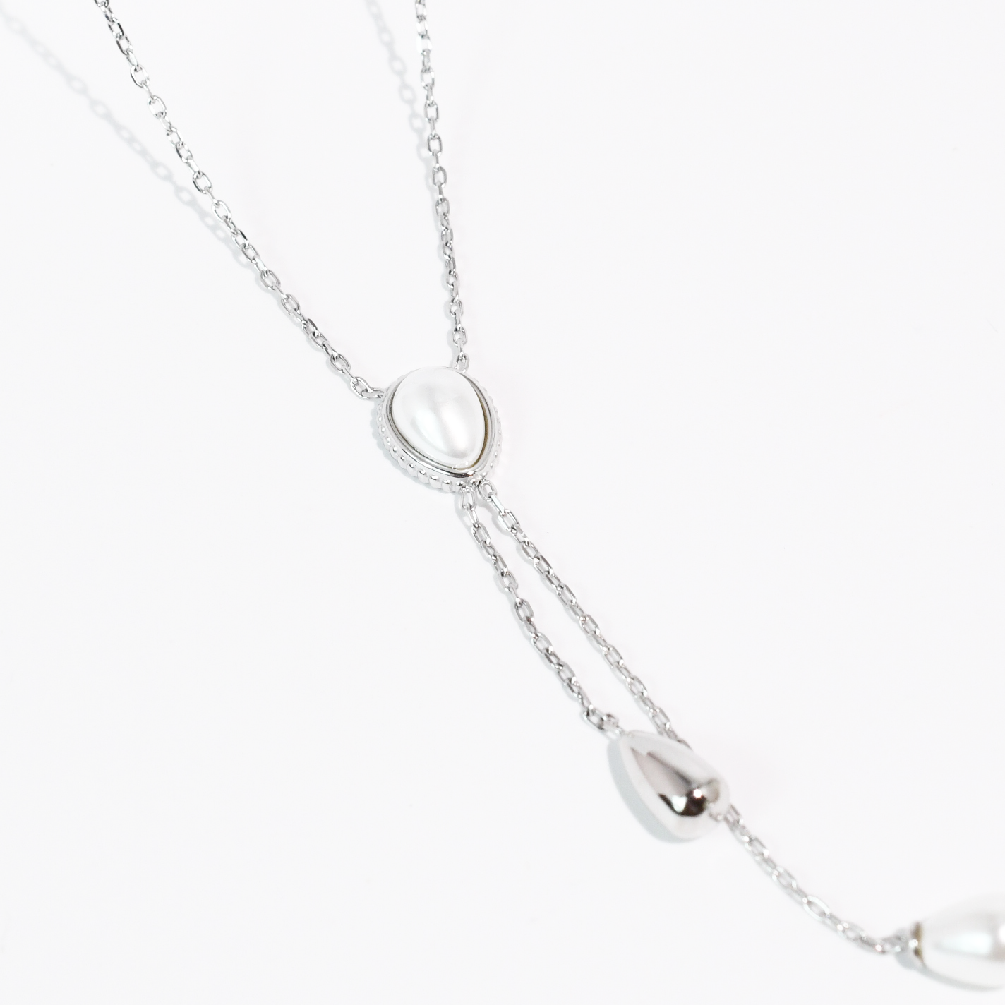 Waterproof Silver Drop Necklace
