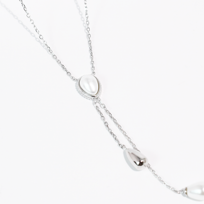 Waterproof Silver Drop Necklace