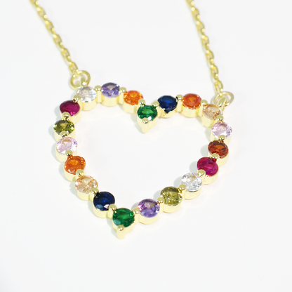 Sparkle Heart Multi Necklace