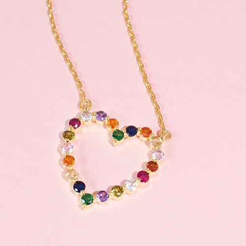 Sparkle Heart Multi Necklace