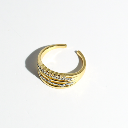 hypoallergenic ring, waterproof ring, tarnish free jewelry, boutique wholesale jewelry, dainty gold ring, gemstone statement ring, sparkly cubic zirconia ring, high quality jewelry gifts, elegant gold plated ring, trendy fashion ring, pastel gemstone ring