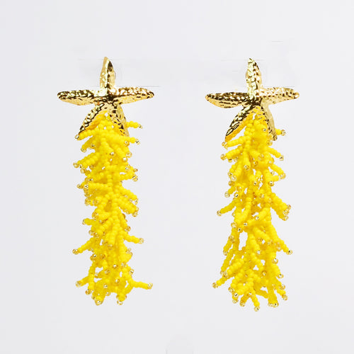 Coastal Star Yellow Earrings