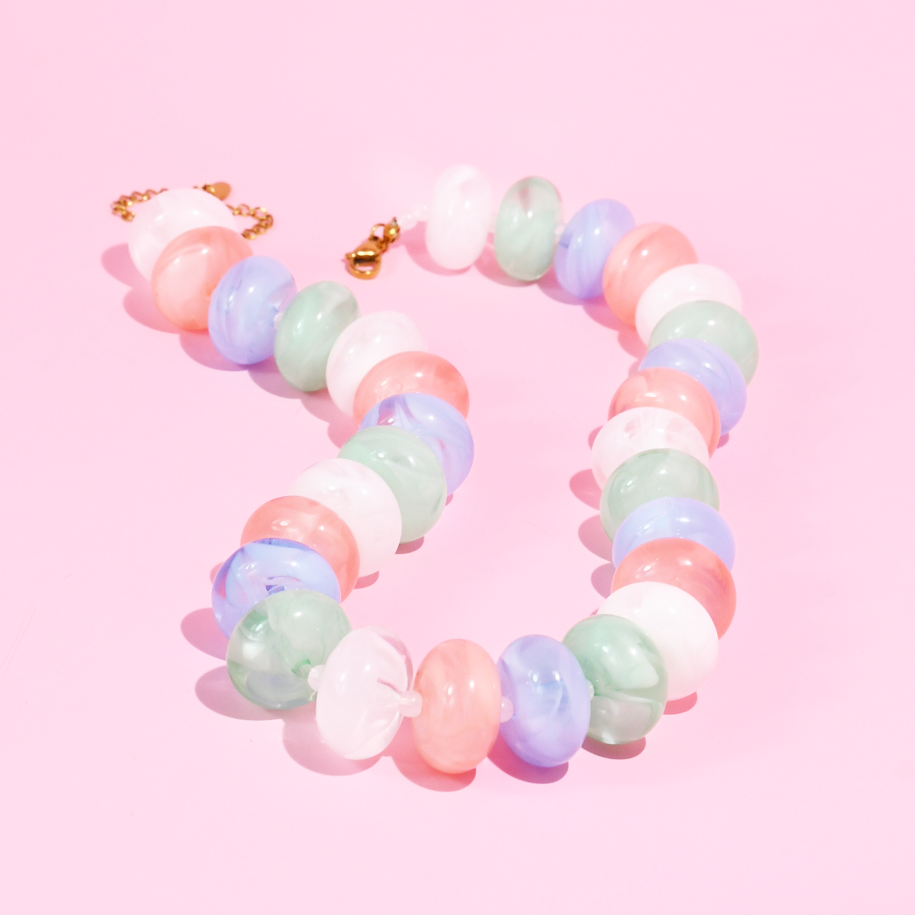 Sugar Bead Multi Pastel Necklace