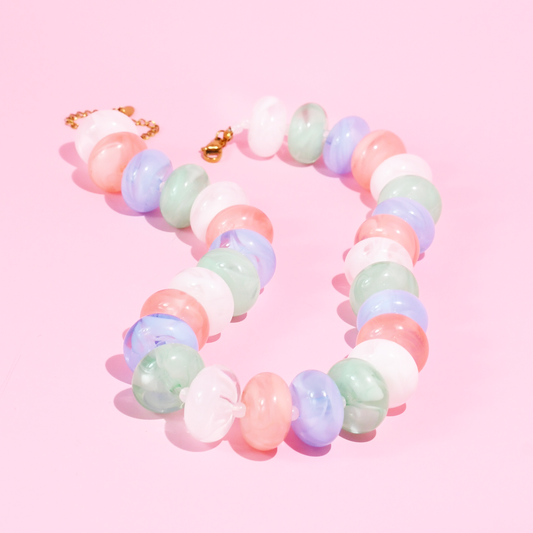 Sugar Bead Multi Pastel Necklace