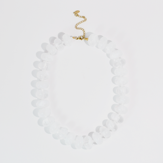 Sugar Bead White Necklace