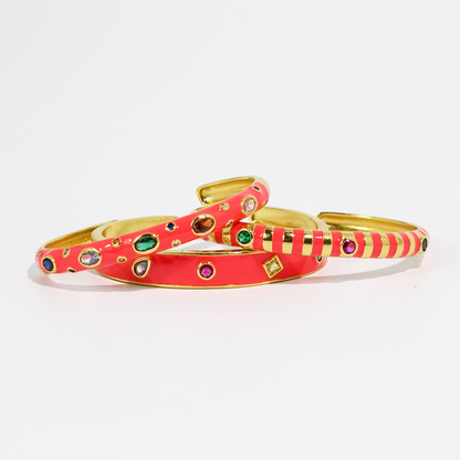 Sunset Confetti Bangles Set