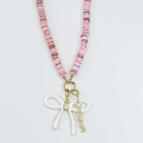 Colorful charms gold necklace featuring gemstone details, layered jewelry design, trendy accessory for women’s jewelry collections, boutique wholesale fashion necklace that is hypoallergenic, tarnish free, and waterproof jewelry with a cute aesthetic statement style