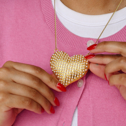Pearl Queen Heart Necklace