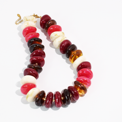 The Icon Fuchsia/Ivory Necklace