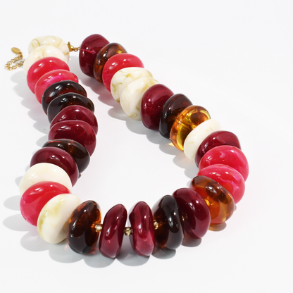 The Icon Fuchsia/Ivory Necklace