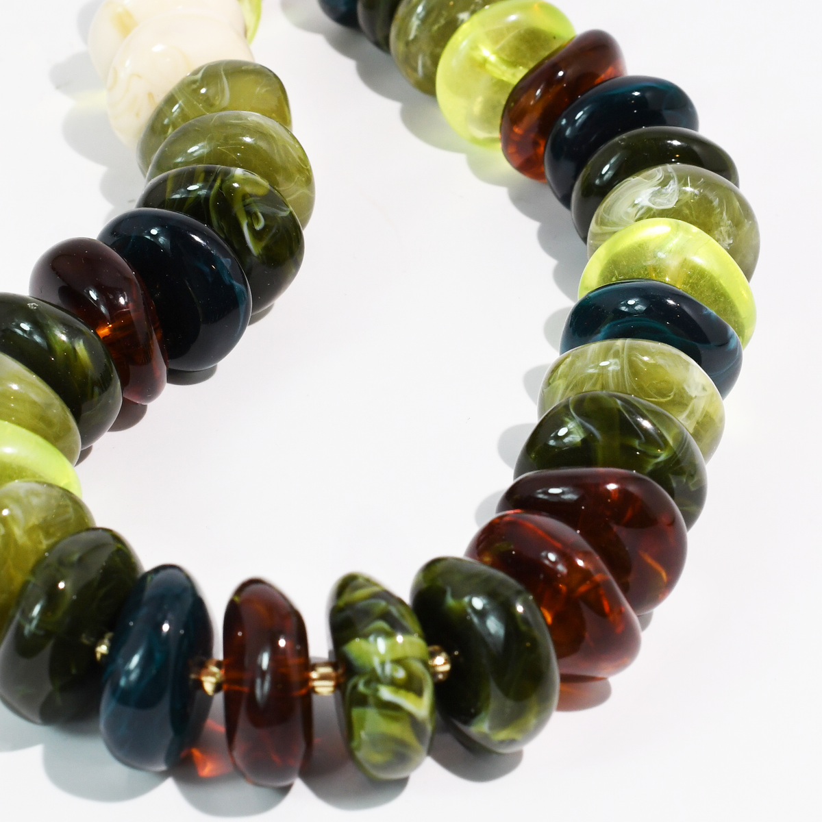 The Icon Olive/Amber Necklace