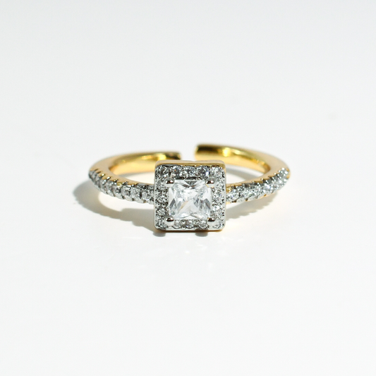 hypoallergenic ring, waterproof ring, tarnish free jewelry, boutique wholesale jewelry, dainty gold ring, gemstone statement ring, sparkly cubic zirconia ring, high quality jewelry gifts, elegant gold plated ring, trendy fashion ring, pastel gemstone ring