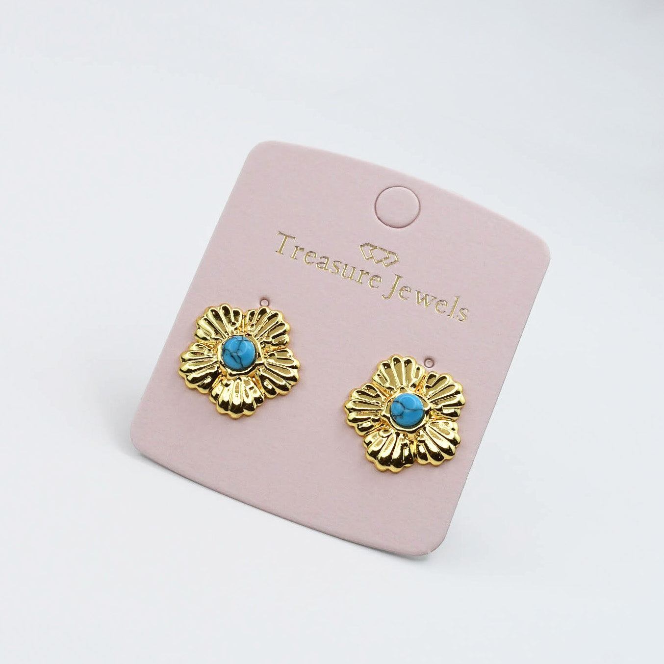 waterproof hypoallergenic earrings, tarnish free 14k gold jewelry, dainty gold earrings, gold hoop earrings, handcrafted gemstone earrings, boutique wholesale earrings, high-quality gold jewelry,turquoise stud