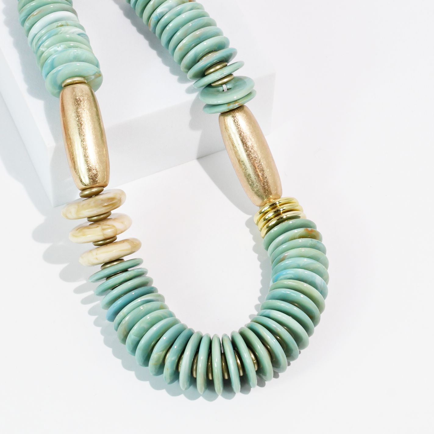 Turquoise Disc Necklace