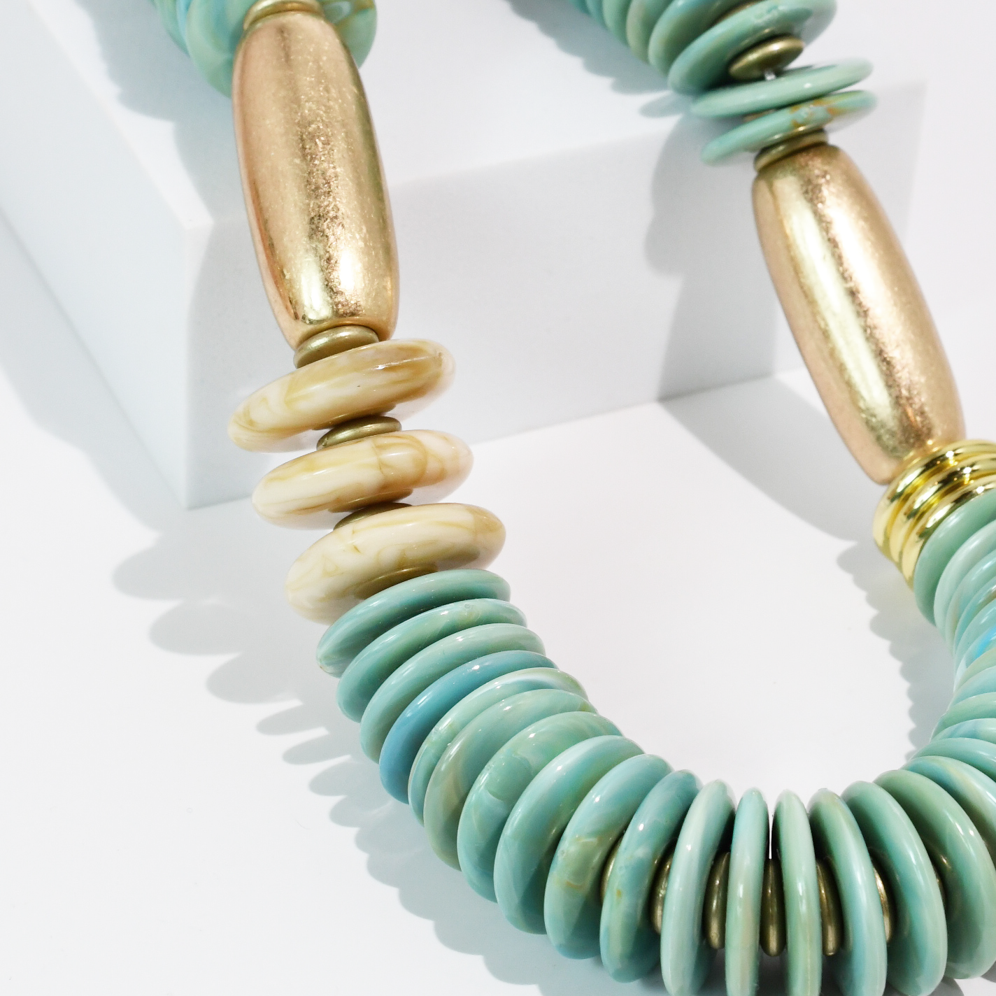 Turquoise Disc Necklace