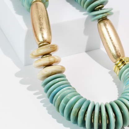 Turquoise Disc Necklace
