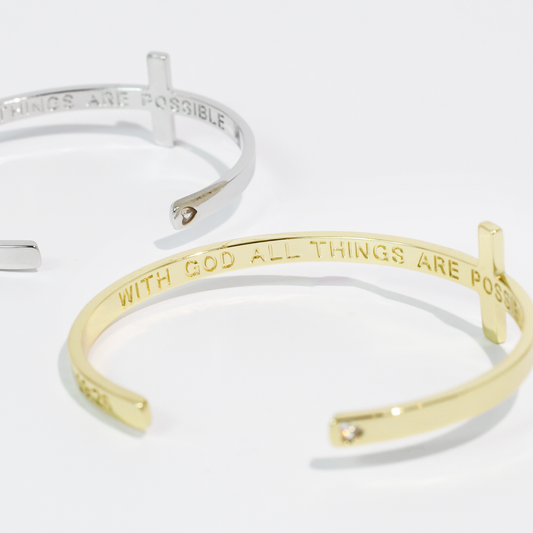 With God All Things Are Possible Bangle