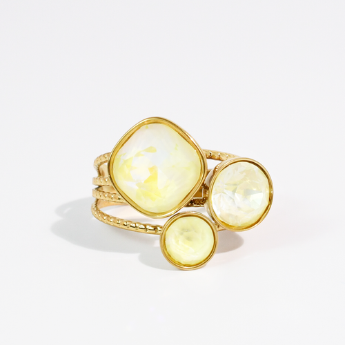 Yellow Pop Crystal Ring Waterproof