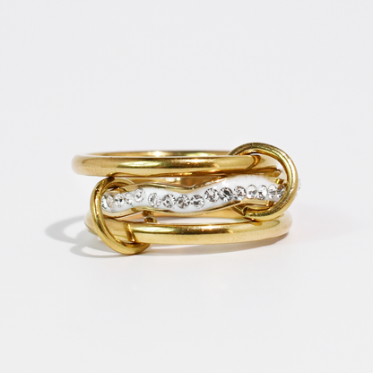 Ziggy Layer Band Gold Size 7