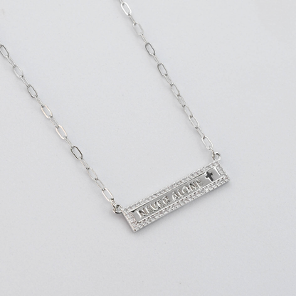 Never Alone Silver Necklace I-29
