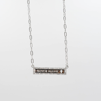 Never Alone Silver Necklace I-29