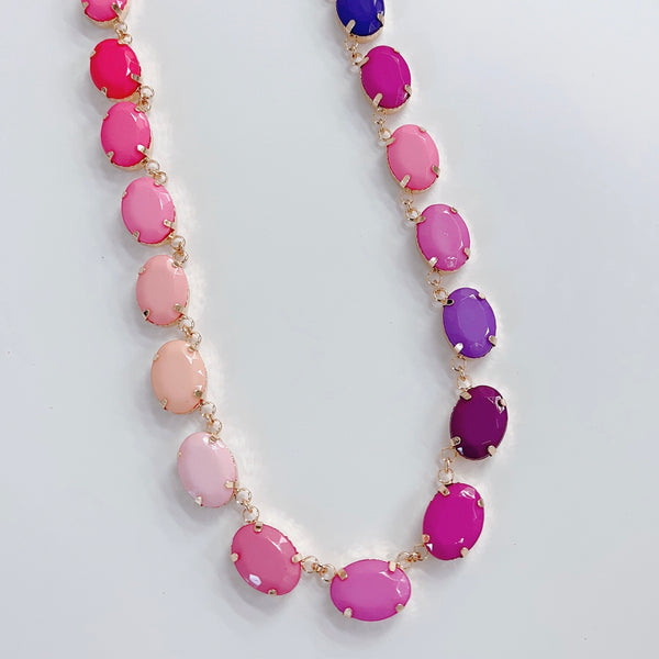 Michelle Bubble Pink Necklace N30