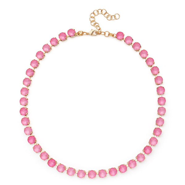 Myra Bubble Gum Pink Gem Necklace N15