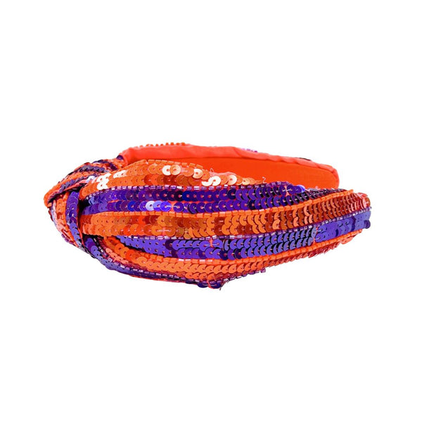 Orange/Purple Sequin Headband U87