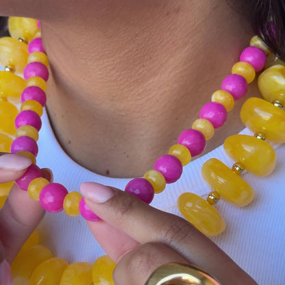 Blush Berry Beaded Necklace