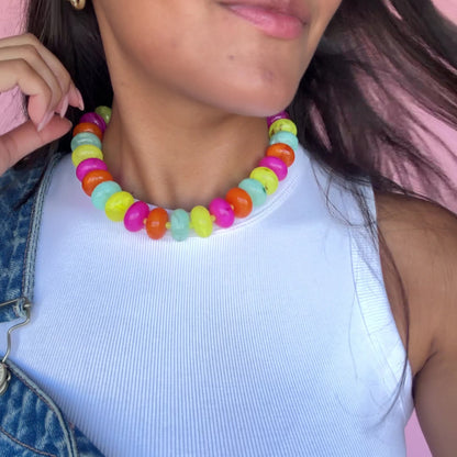 Sugar Bead Multi Bright Necklace