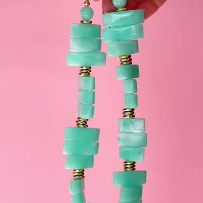 Glow Stone Mint Necklace